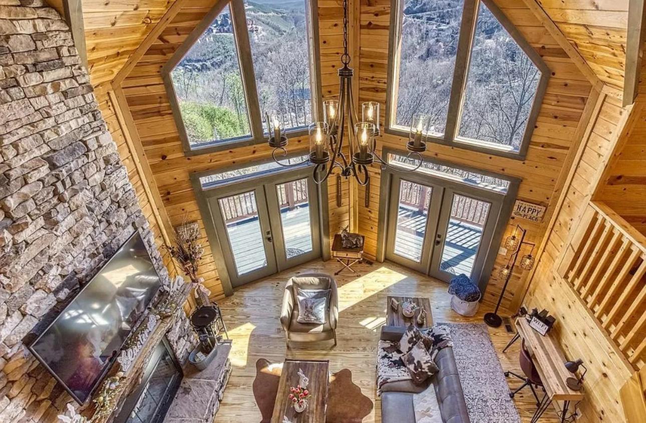Вілла Hawk'S View Log Cabin -Mountains In Gatlinburg. Екстер'єр фото